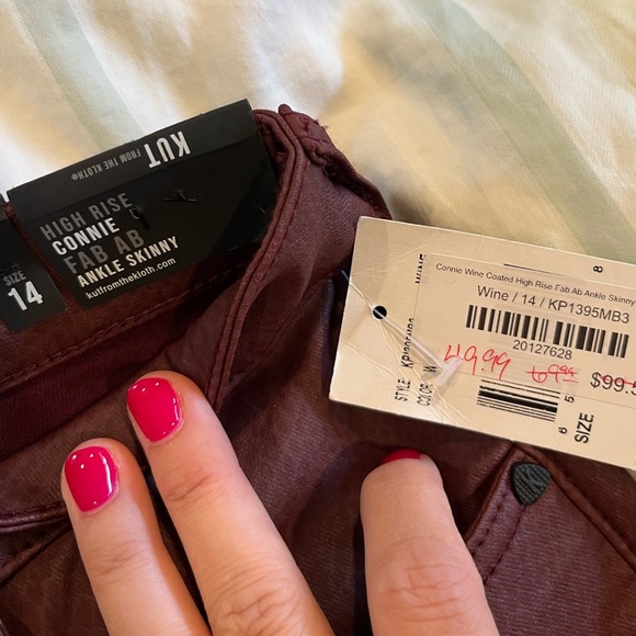 NWT Kut from the Kloth Connie High Rise Fab Ab Ankle Skinny Pant Snakeskin Print - Picture 15 of 15